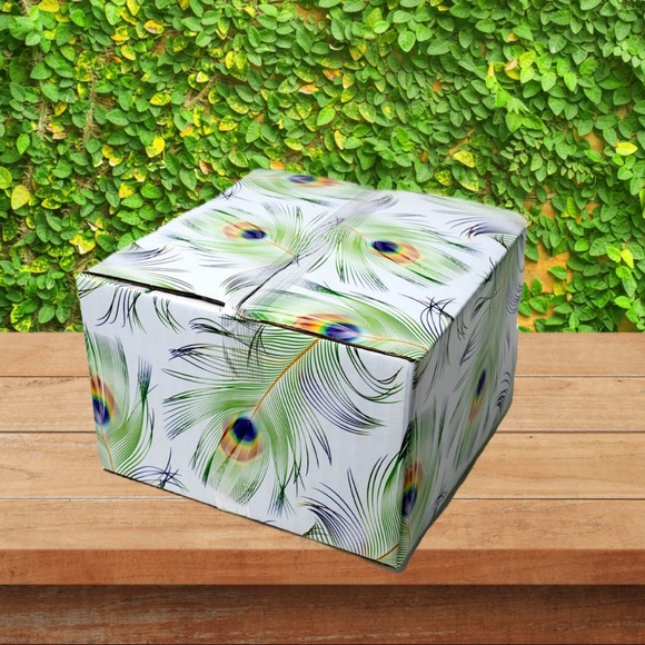 CLEARANCE 10 (6X6X4) Peacock Boxes PRICE IS FIRM - Picture 3 of 6